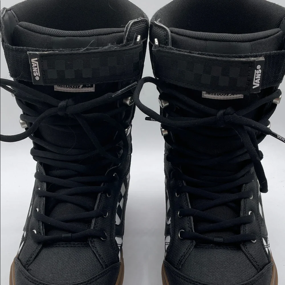 Vans Hi-Standard LL DX Men’s 8.5 Black White Checkerboard Lace Snowboard Boots